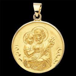 18K Yellow Gold St. Joseph Medalyellow 