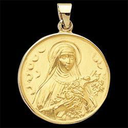 18K Yellow Gold St. Theresa Medalyellow 