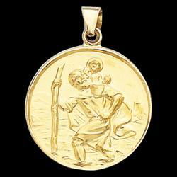 18K Yellow Gold St Christopher Medalyellow 
