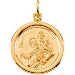 14K Yellow Gold St. Christopher Medalyellow 