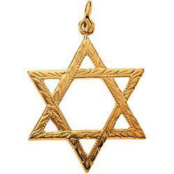 14K Yellow Gold Star Of David Pendantyellow 