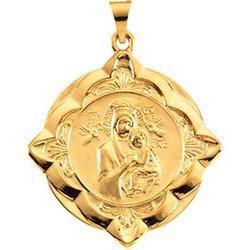 14K Yellow Gold Lady Of Perpetual Help Medalyellow 