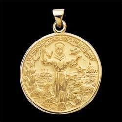 14K Yellow Gold St. Francis Medalyellow 
