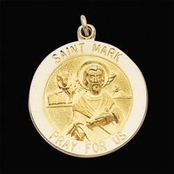 Sterling Silver Round St Mark Pendant Medalsterling 