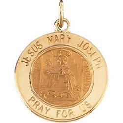 14K Yellow Gold Jesus, Mary, Joseph Medalyellow 