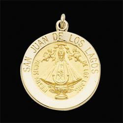 14K Yellow Gold San Juan Of Los Lagos Medalyellow 