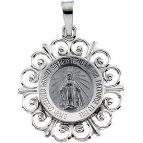 14K Yellow Gold Miraculous Medalyellow 