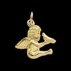 14K Yellow Gold Angel W/Holy Spirit Medalyellow 