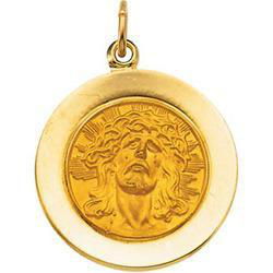 14K Yellow Gold Face Of Jesus (Ecce Homo) Pendantyellow 