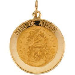 14K Yellow Gold Nino De Atocha Medalyellow 