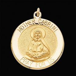Sterling Silver Round Mother Cabrini Pendant Medalsterling 
