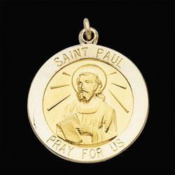 14K Yellow Gold St. Paul The Apostle Medalyellow 