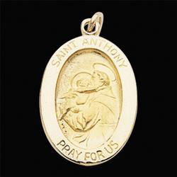 Sterling Silver Oval St Anthony Pendant Medalsterling 