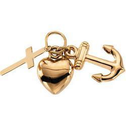 14K Yellow Gold Faith, Hope, Charity Charmyellow 
