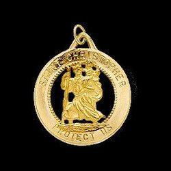 14K Yellow Gold St. Christopher Medalyellow 