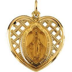 14K Yellow Gold Miraculous Medalyellow 