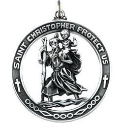 Sterling Silver St. Christopher Medalsterling 