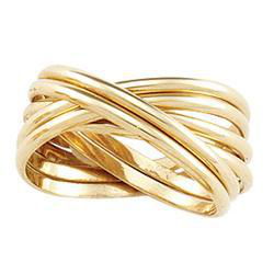 14K Yellow Gold 6-Band Rolling Ring $285.12