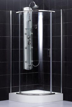 CRESCENT Shower Enclosure-Chromecrescent 