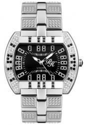 Women's Chocolate Black/White Crystal Stainless Steelwomen 