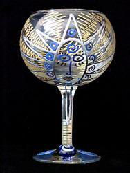 Egyptian Princess Design - Hand Painted - Grande Goblet - 17.5 oz.egyptian 