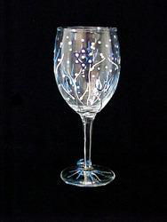 Jewish Celebration Design - Hand Painted - Wine Glass - 8 oz..jewish 