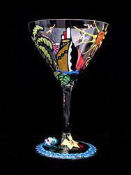 Kismet Cruise Design - Hand Painted - Martini - 7.5 oz.kismet 
