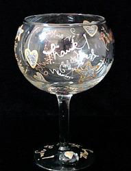 Many Thanks Design - Hand Painted - Grande Goblet - 17.5 oz.many 