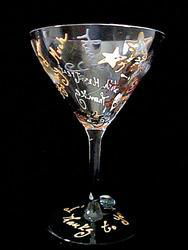 Many Thanks Design - Hand Painted - Grande Martini - 10 oz.many 