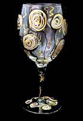 Royal Balloons Design - Hand Painted - Grande Wine - 16 oz..royal 