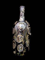 Royal Balloons Design - Hand Painted - Wine Bottle w/ hand painted stopperroyal 