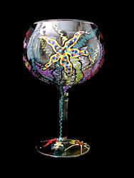 Stars of the Sea Design - Hand Painted - Grande Goblet - 17.5 oz.stars 