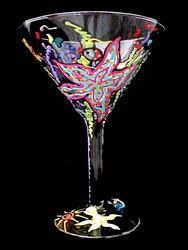 Stars of the Sea Design - Hand Painted - Grande Martini - 10 oz.stars 