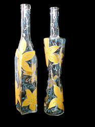 Sunflower Majesty Design - Hand Painted - All Purpose 16 oz. and V Bottles with pour spoutssunflower 