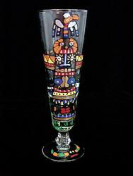 Totem Poles Design - Hand Painted - Pilsner - 10 oz.totem 