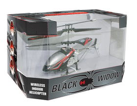 Black Widow 3.5ch Mini RC Metal Helicopter with Gyroblack 