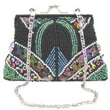 Fully Beaded Purse - Black