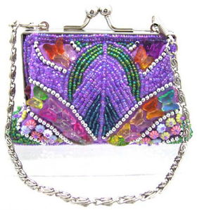 Fully Beaded Purse - Purplefully 