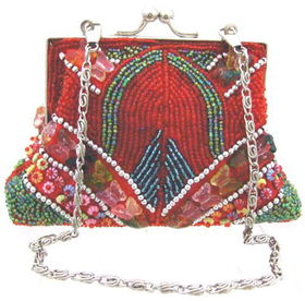 Fully Beaded Purse - Redfully 