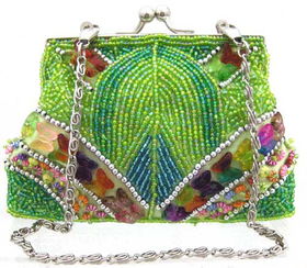 Fully Beaded Purse - Limefully 