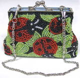 Fully Beaded Purse - Lady Bug