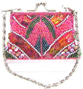 Fully Beaded Purse - Hot Pinkfully 