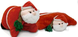 Santa Claus Plush Pillow 2-in-1 Pillow & Kid's Stuffed Pet Toy - Soft & Cuddly Comfort Sleeping Toy - Perfect for Christmas Naps