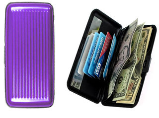 Large Aluminum Wallet - Purple