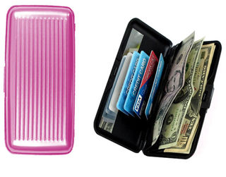 Large Aluminum Wallet - Pink