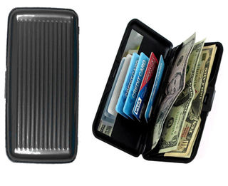 Large Aluminum Wallet - Black