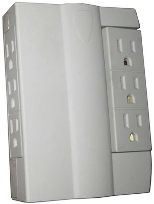 6 Side Swiveling Surge Protector Sockets