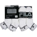 Men's Fila White with Black Quarter Sock Case Pack 6