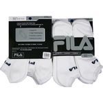 Men's Fila White with Navy No Show Sock Case Pack 6
