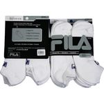 Men's Fila White with Navy No Show Sock Case Pack 6